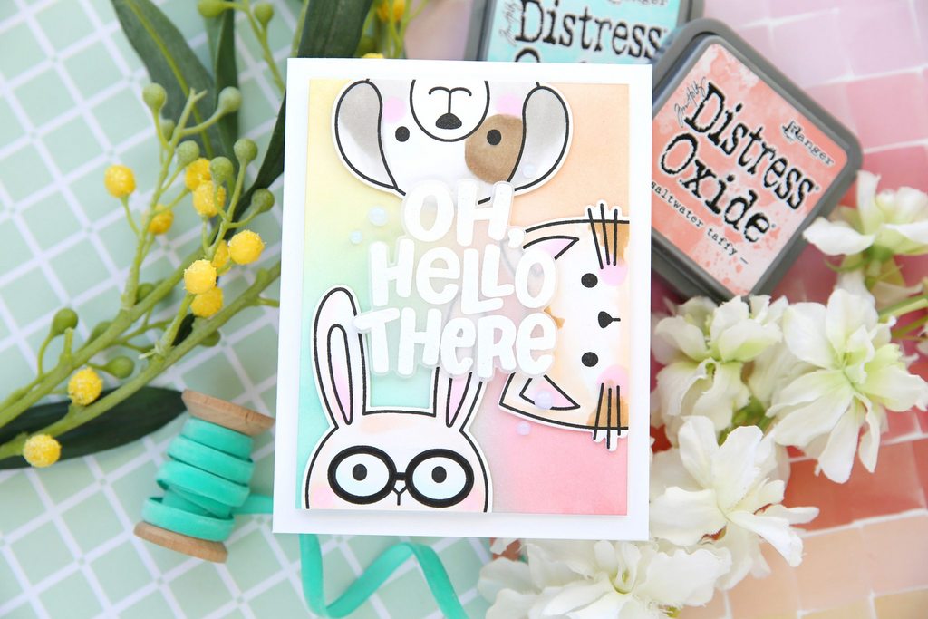 Simon Says Stamps And Dies Hello There Animals Hello Card | color-code:ALT07
