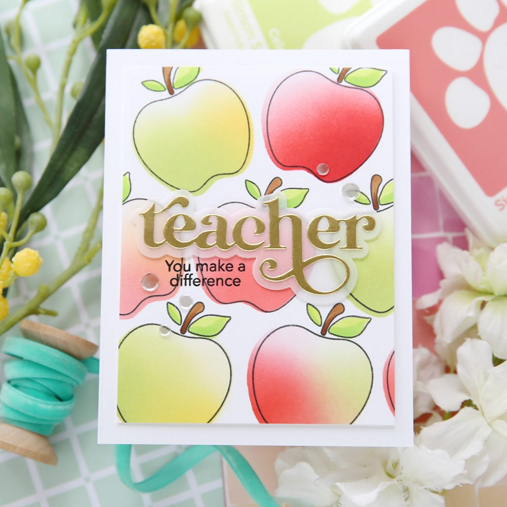 Simon Says Stamps and Dies Appreciate You set766ay Celebrate Teacher Card | color-code:ALT06