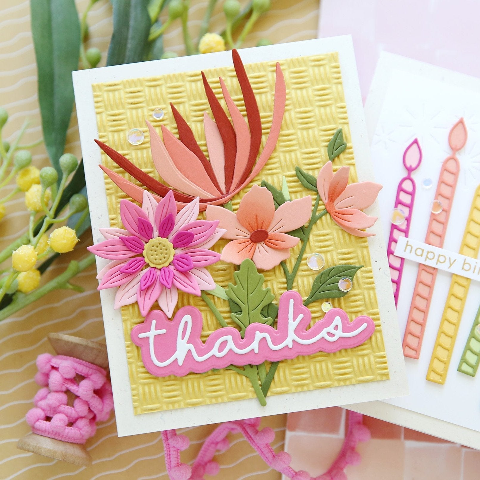 CZ Design Simple Thanks Wafer Dies czd241 Stamptember Thanks Card | color-code:ALT01