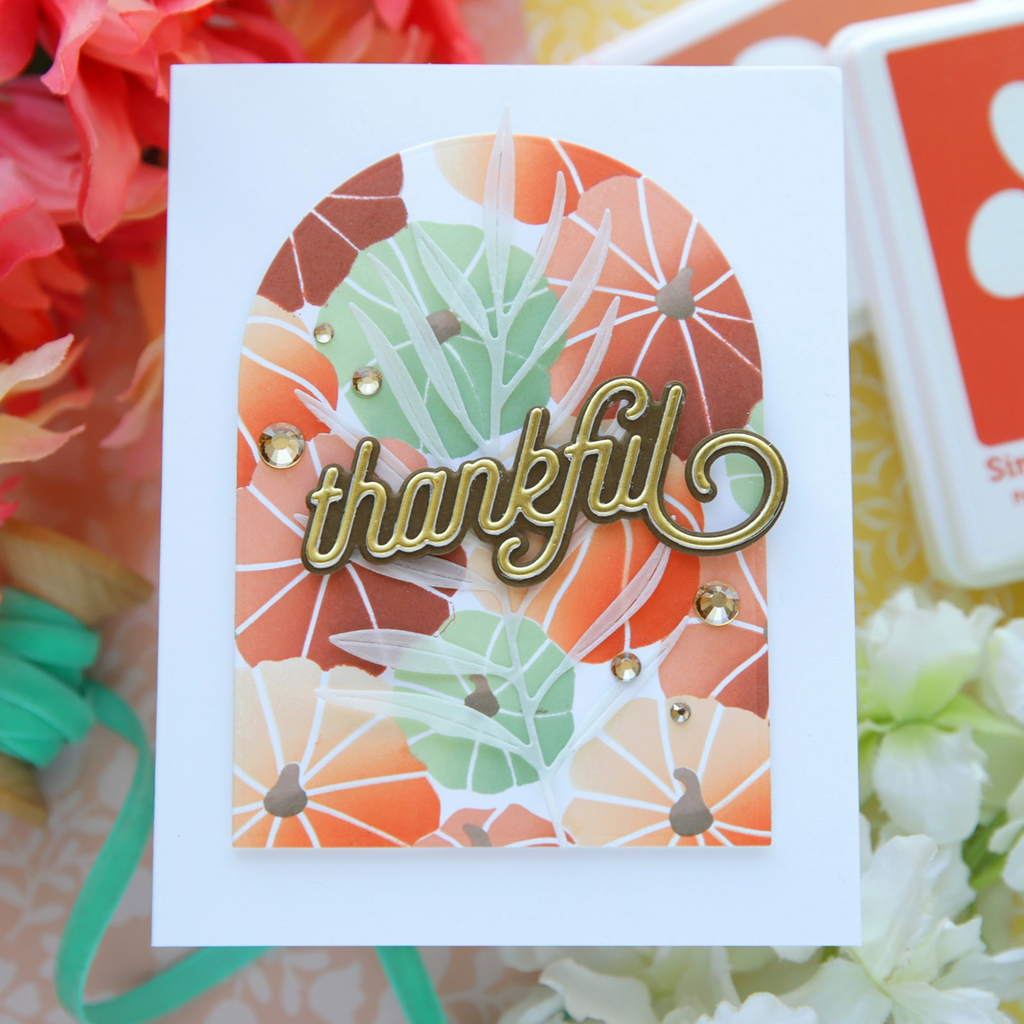 CZ Design Wafer Dies THANKFUL 2 czd38 Thanksgiving Card | color-code:ALT01