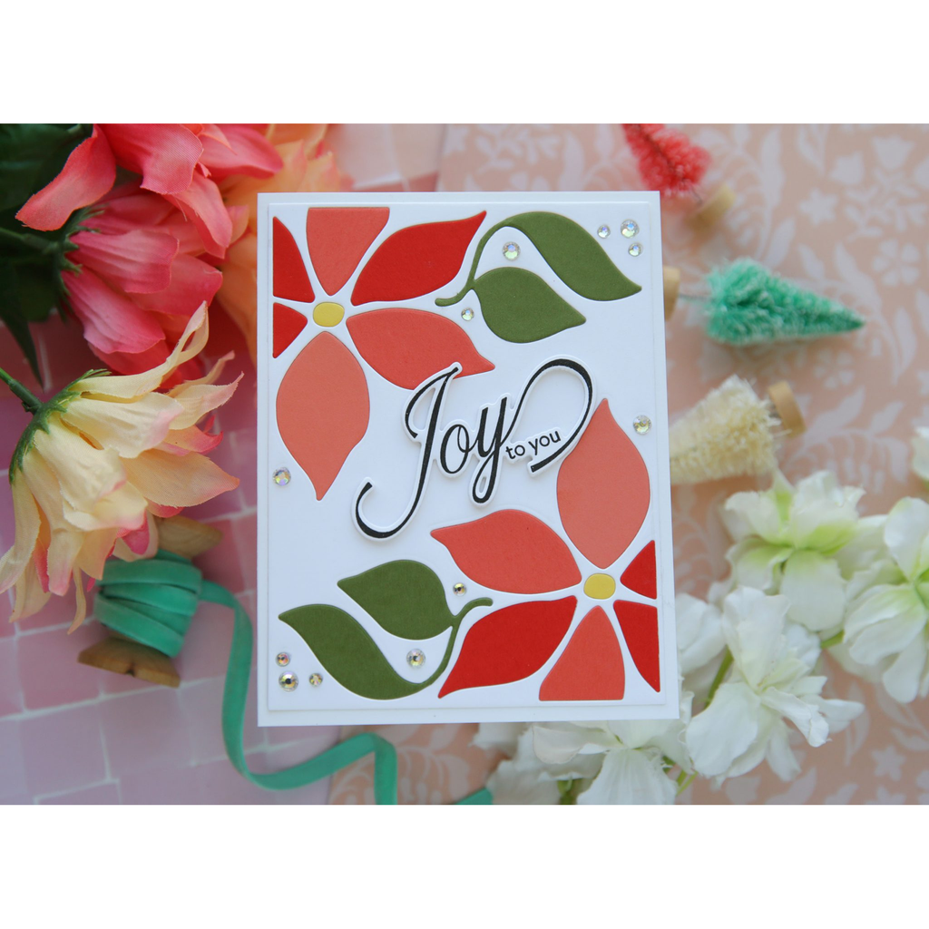 Simon Says Stamp Poinsettia Cover Wafer Die 1425md And Everything Nice Christmas Card | color-code:ALT08