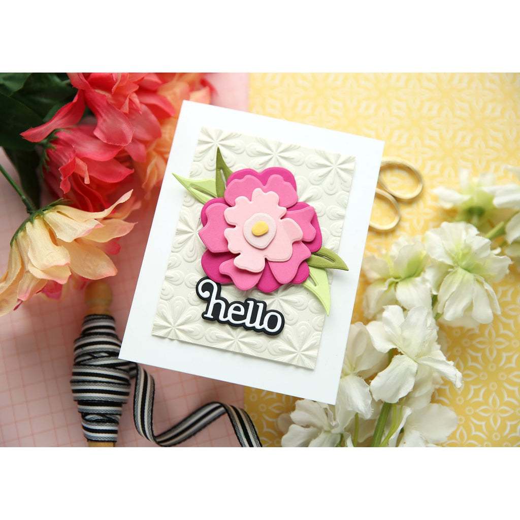 Simon Says Stamp Bold Flower Wafer Dies 1320md Moments in Time Hello Card | color-code:ALT03