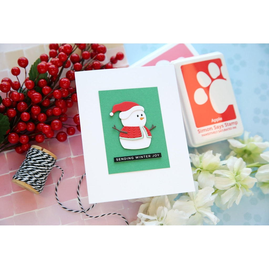 Simon Says Stamp Village Snowman Wafer Dies s977 Sweet Wishes Christmas Card | color-code:ALT04