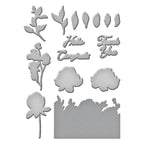 S6-216 Spellbinders Watercolor Flowers Coordinating Etched Dies
