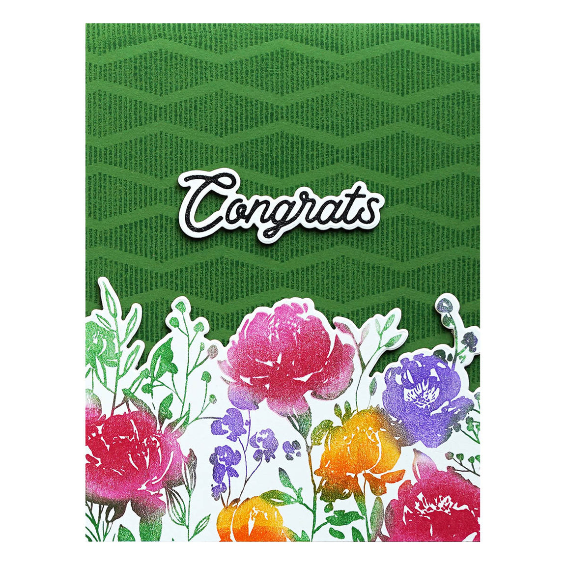 S6-216 Spellbinders Watercolor Flowers Coordinating Etched Dies green