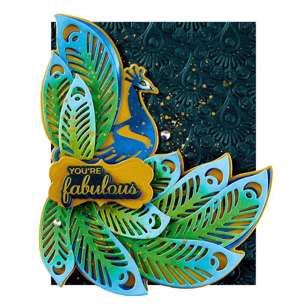 Spellbinders Glorious Peacock Etched Dies s6-237 fabulous