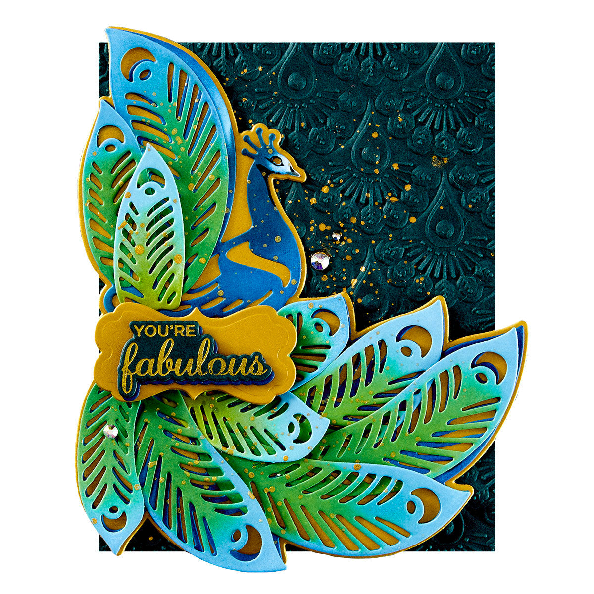 Spellbinders Glorious Peacock Etched Dies s6-237 fabulous