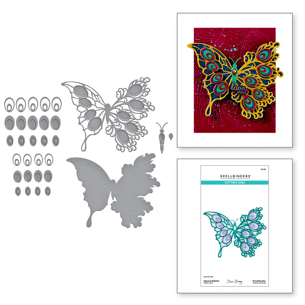 Spellbinders Peacock Butterfly Etched Dies s6-238