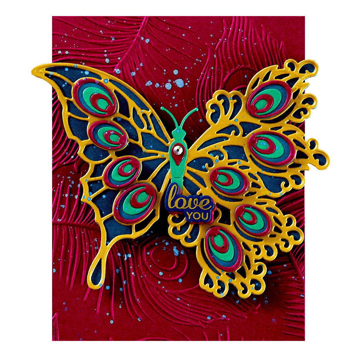 Spellbinders Peacock Butterfly Etched Dies s6-238 love you