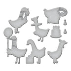 Spellbinders Silly Goose Etched Dies s6-239