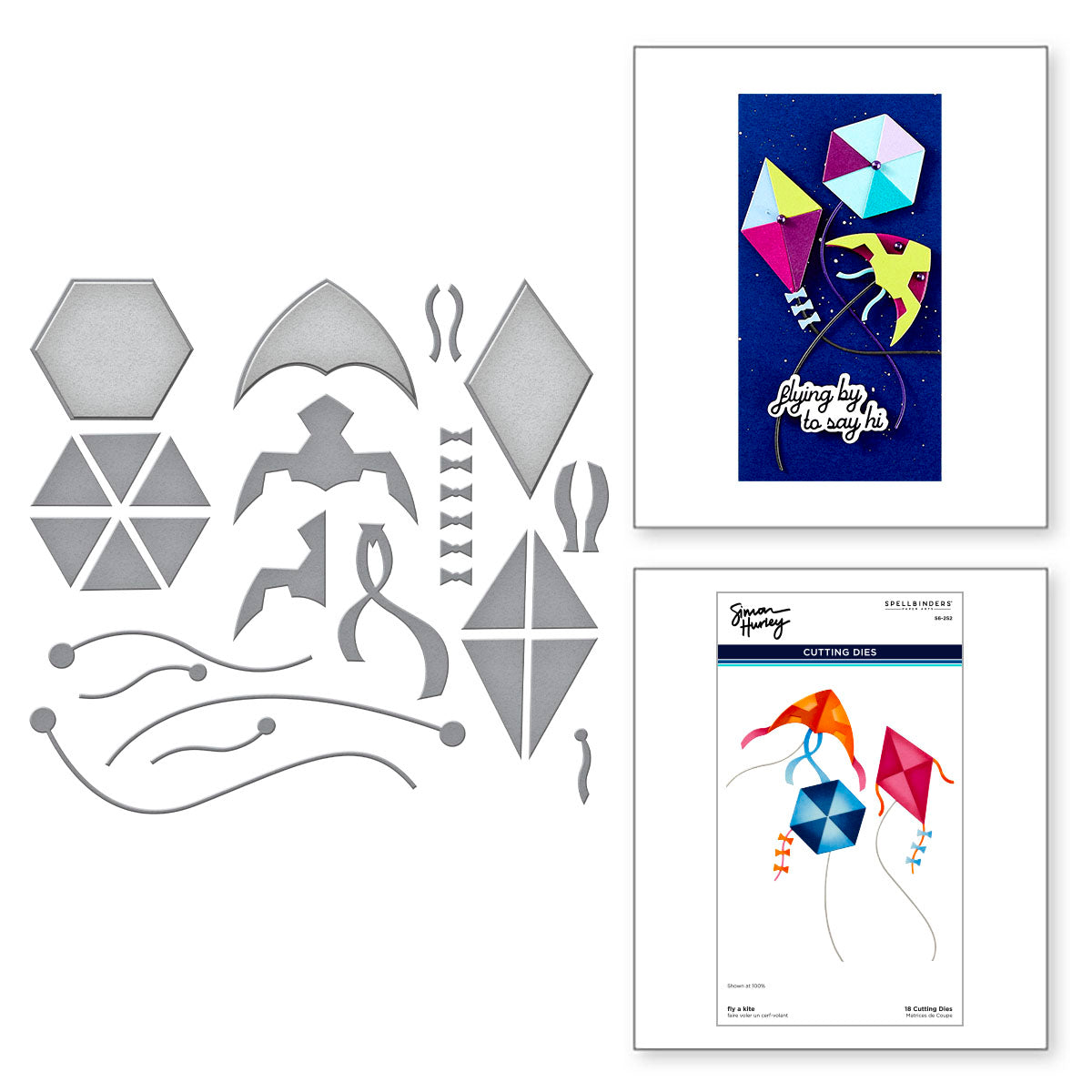 Spellbinders Fly a Kite Etched Dies s6-252