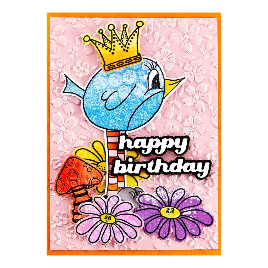 Spellbinders Dyan Reaveley Robin Couture Coordinating Etched Dies s7-252 happy birthday