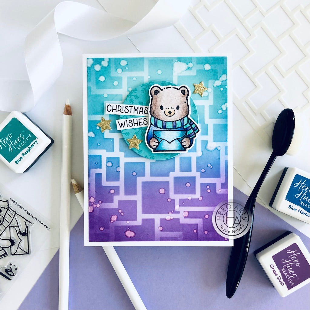 Hero Arts Mixed Frame Stencil sa261 christmas wishes