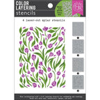 Hero Arts Color Layering Tulip Pattern Stencils sa262