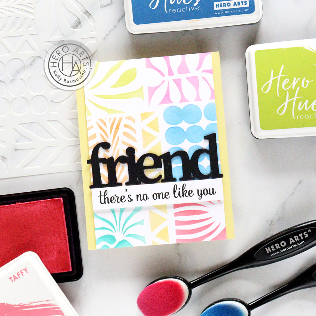 Hero Arts Floral Trove Stencil sa274 friend