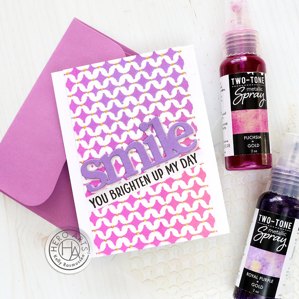 Hero Arts Sparkle Weave Stencil sa277 smile