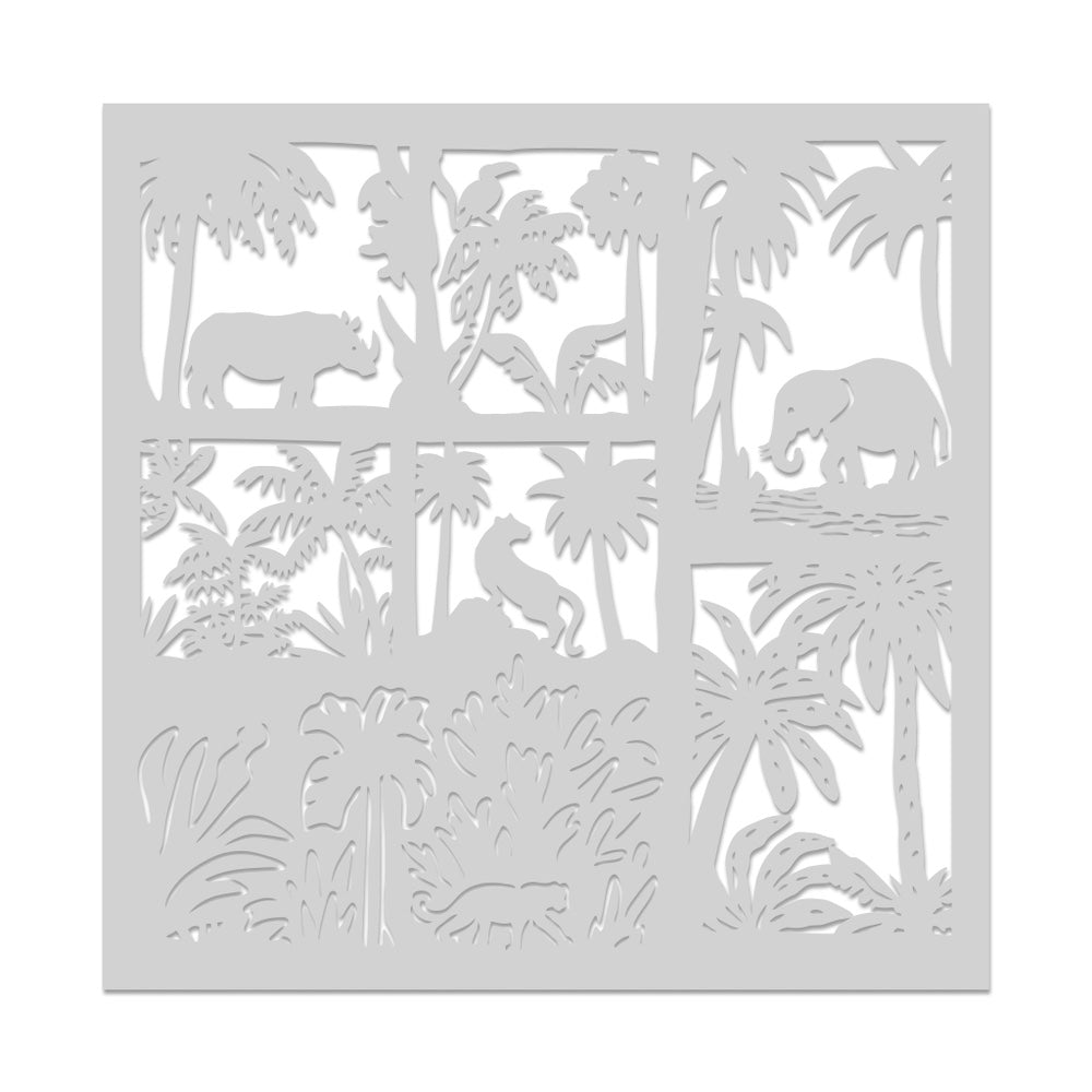 Hero Arts Jungle Scene Stencil sa287