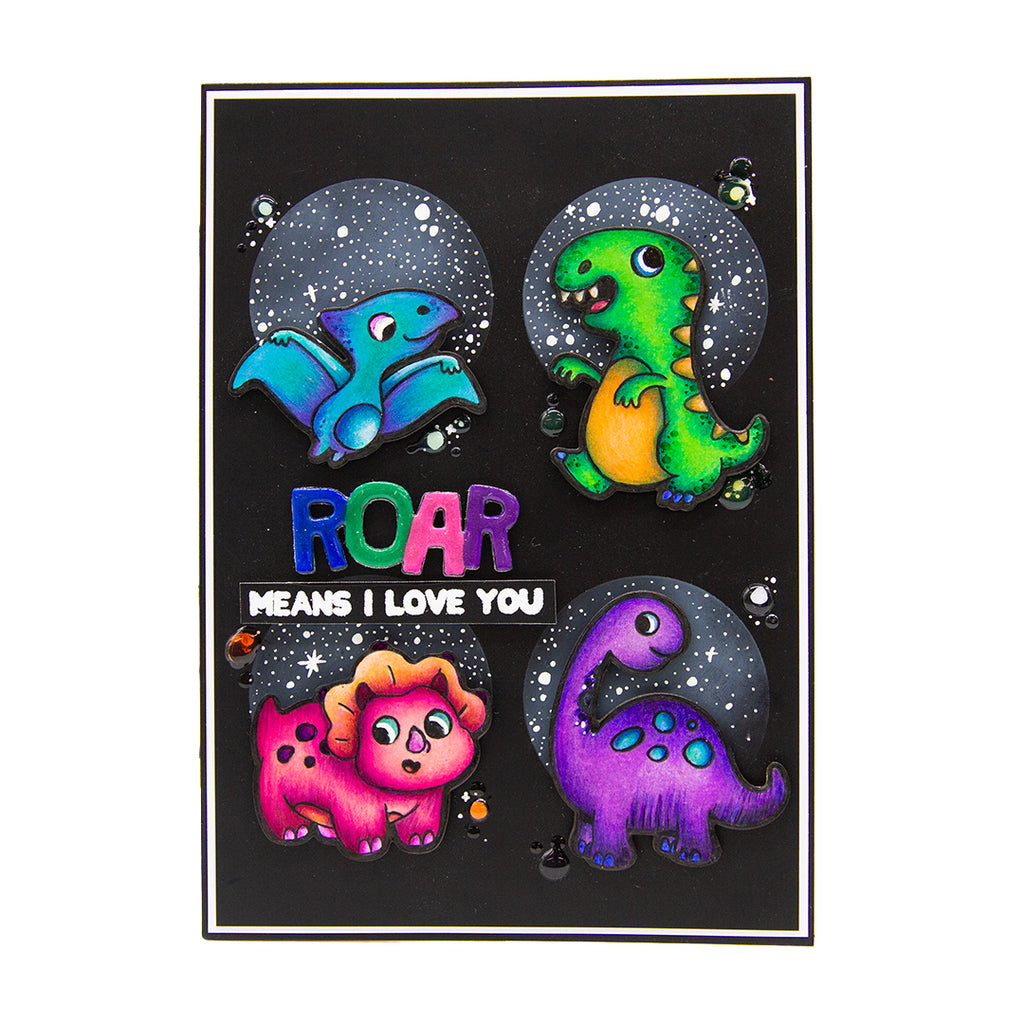 Tonic Rawr-Some Dinosaurs Stamp And Die Set sc25 dinosaur card