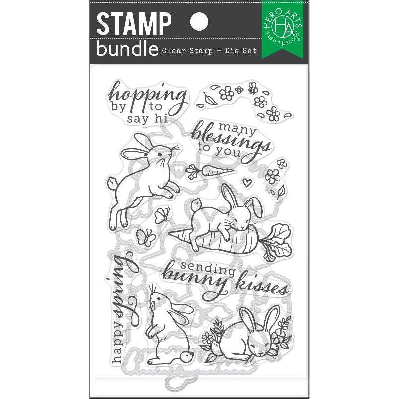 Hero Arts Spring Bunny Clear Stamp and Die Set sb388