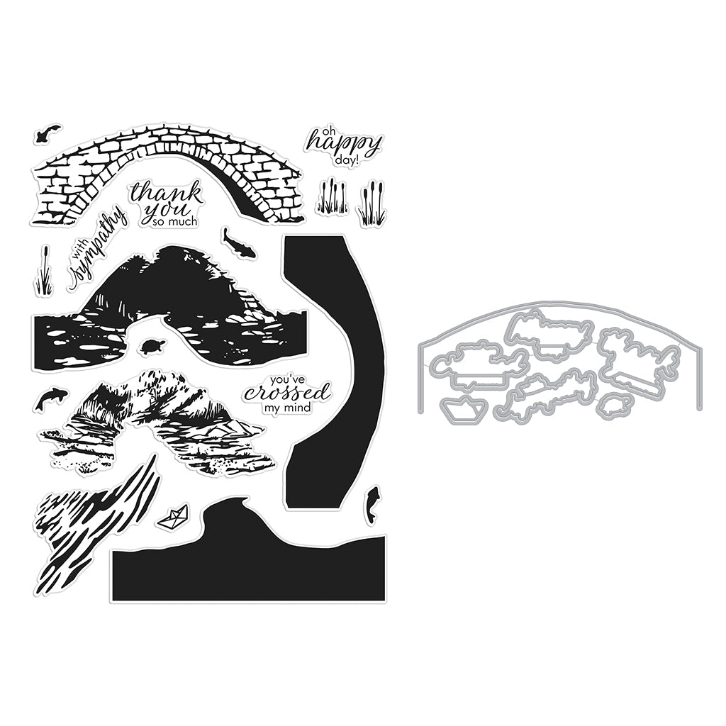Hero Arts Stone Bridge HeroScape Clear Stamp and Die Set sb394