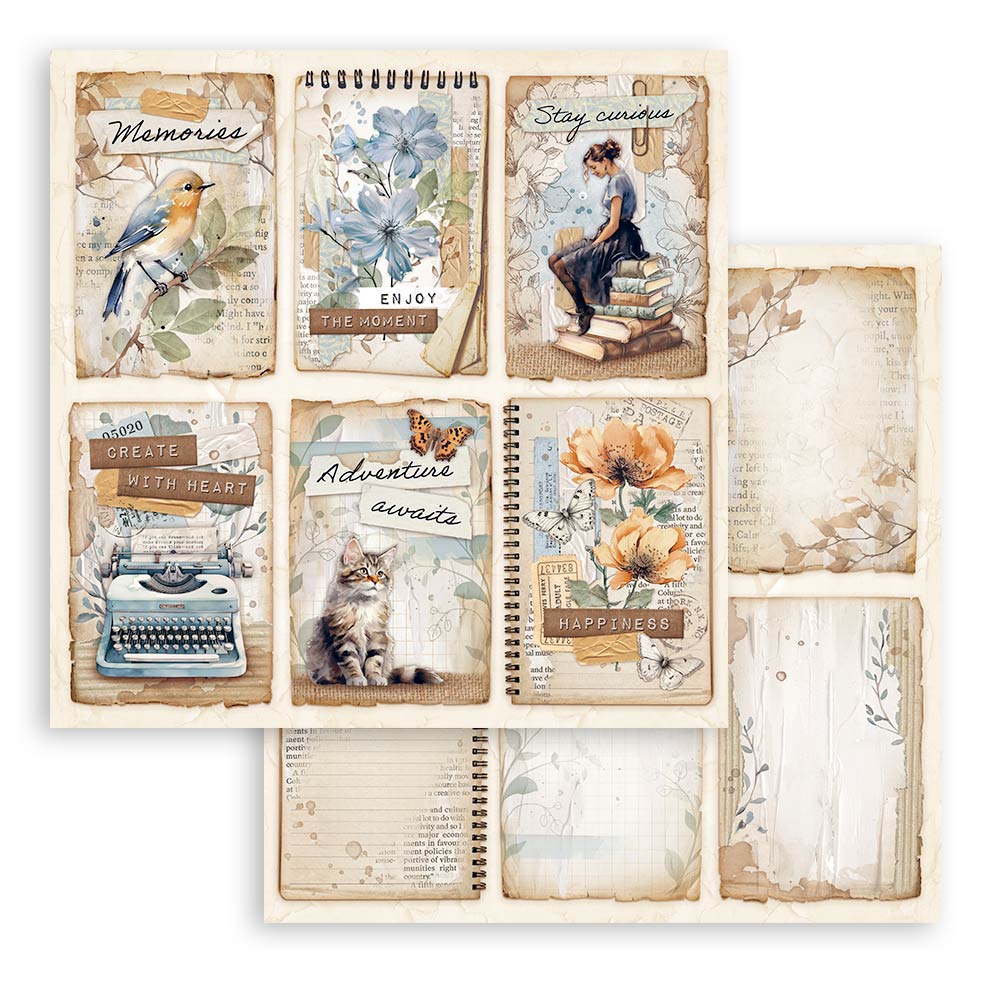 Stamperia Create Happiness Secret Diary 6 Cards Scrapbooking Sheet sbb991