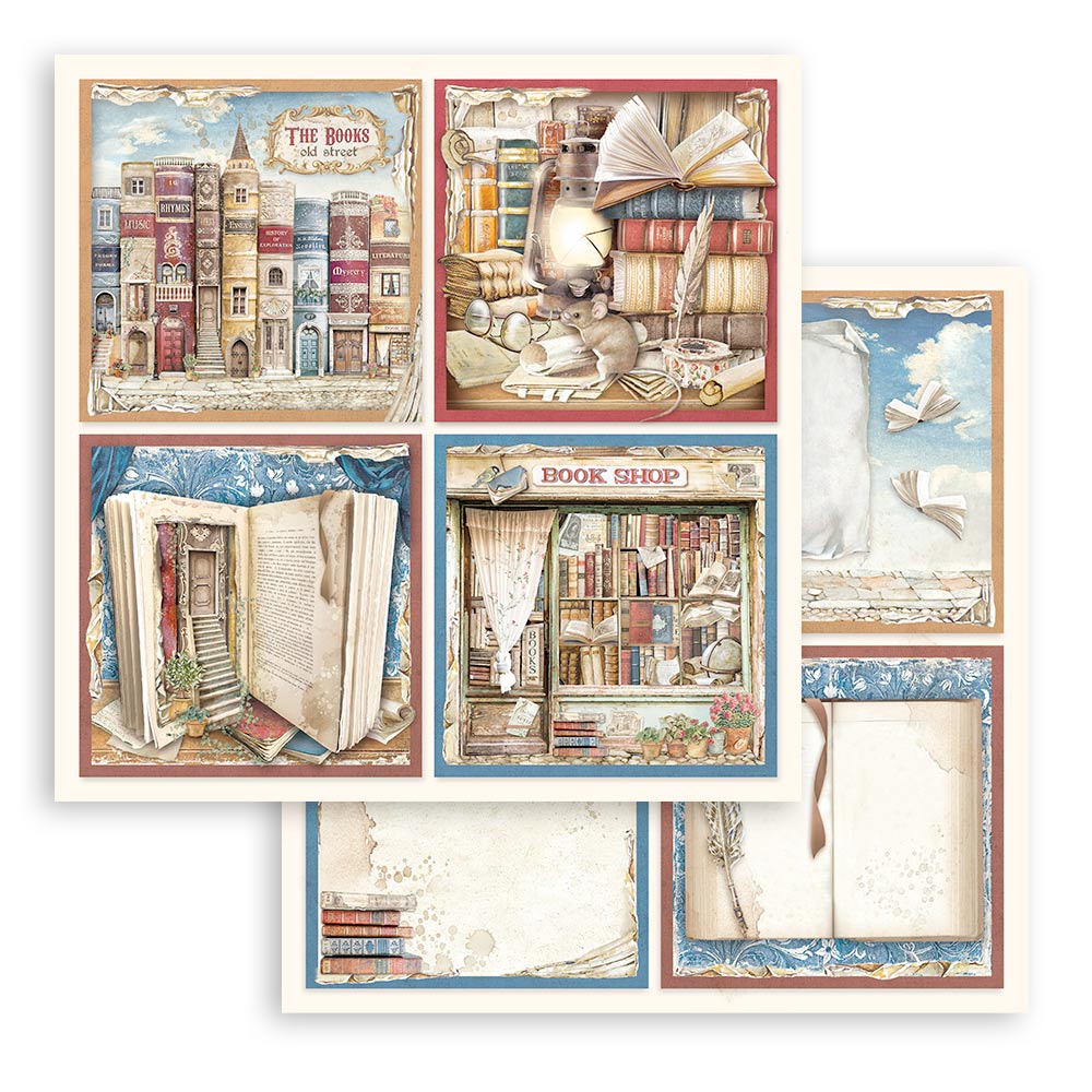 Stamperia Vintage Library 12 x 12 Paper sbbl132 page 10