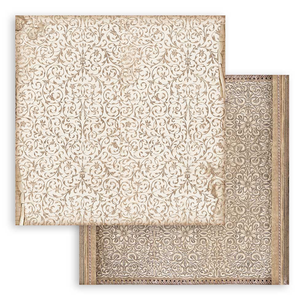 Stamperia Vintage Library Maxi Background 12 x 12 Paper sbbl133 page 5