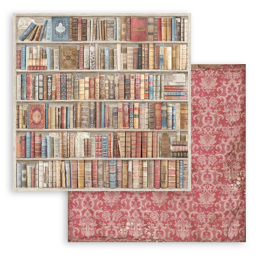 Stamperia Vintage Library Maxi Background 12 x 12 Paper sbbl133 page 6