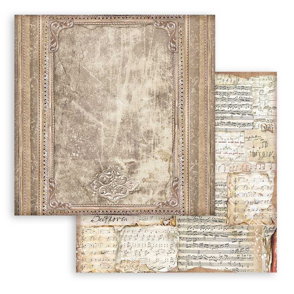 Stamperia Vintage Library Maxi Background 12 x 12 Paper sbbl133 page 10