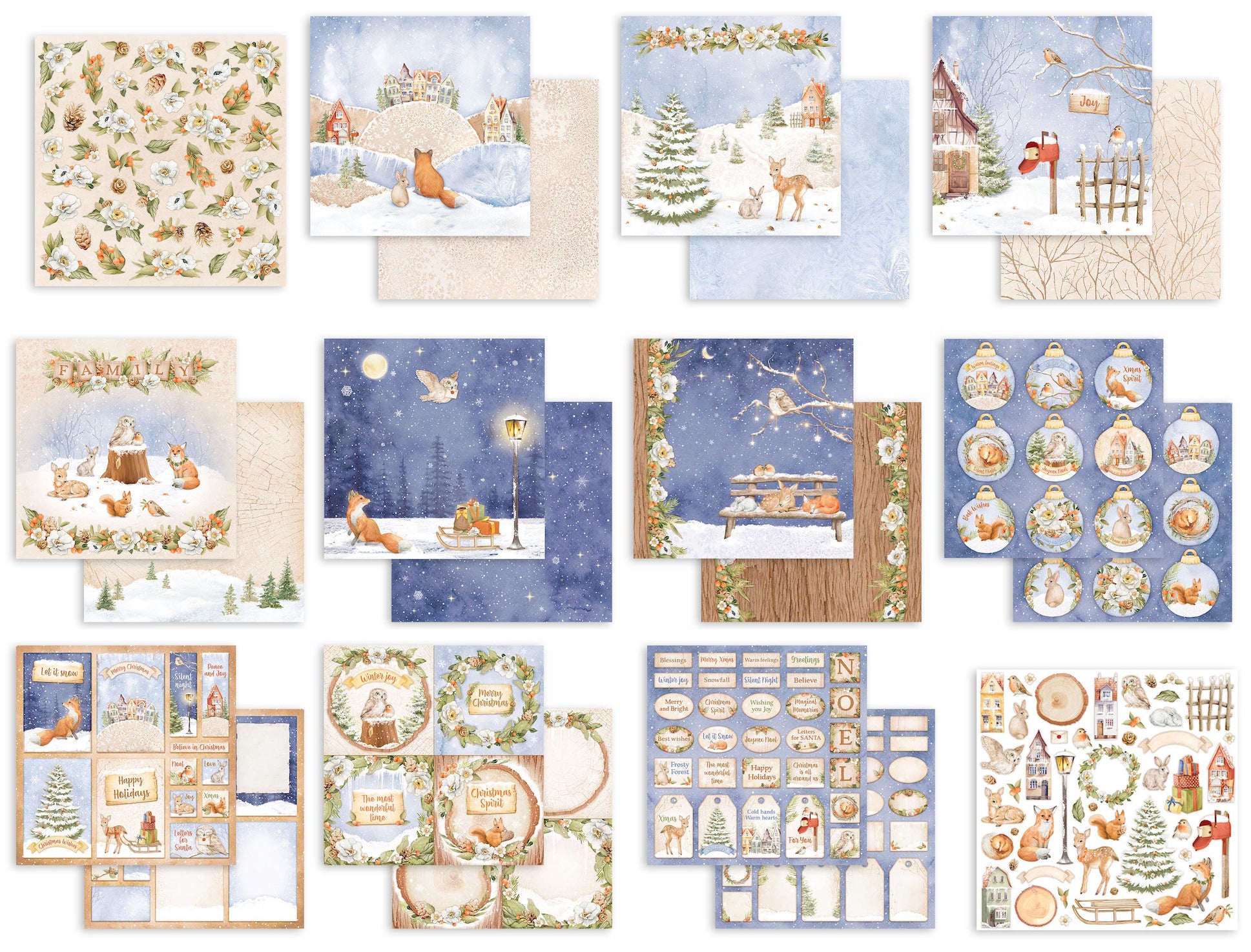 Stamperia - Winter Valley Collection - 12 x 12 Double Sided Paper