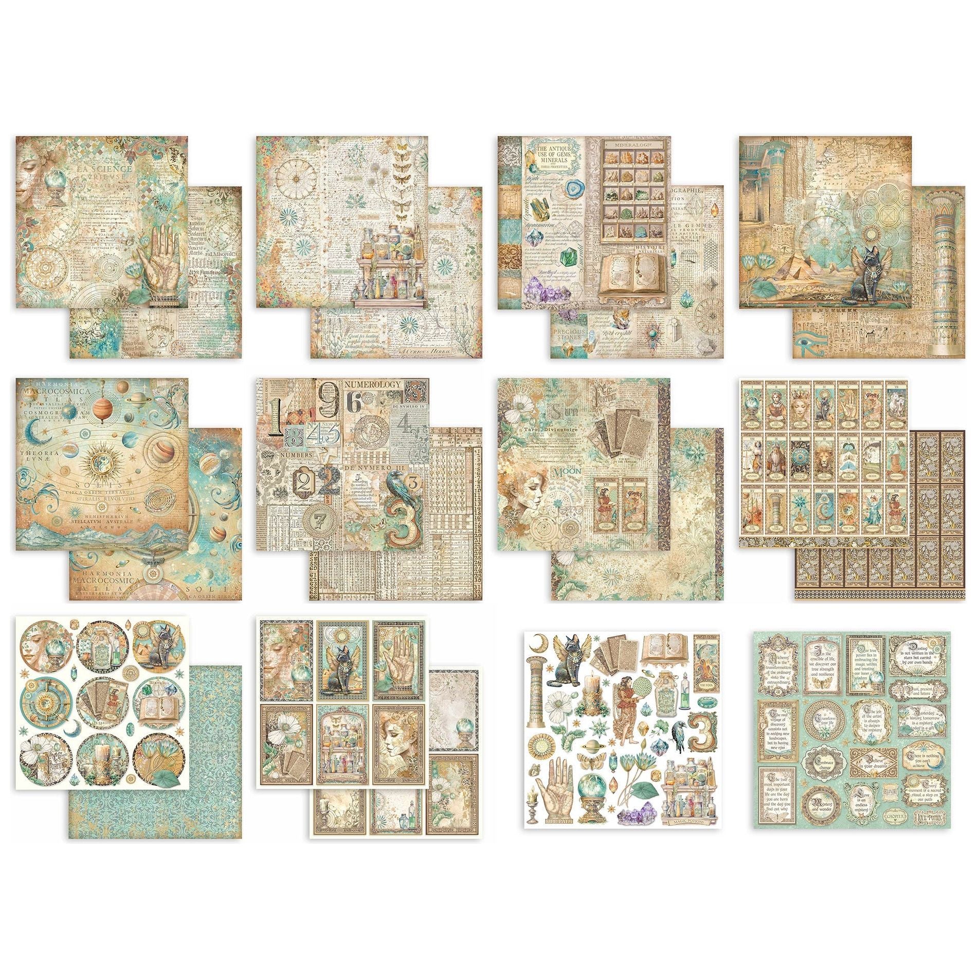 Stamperia Fortune 12x12 Paper sbbl153 pages
