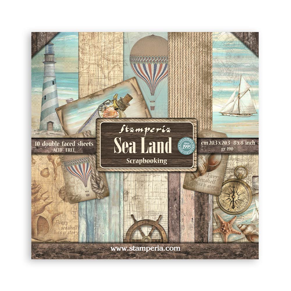 Stamperia Sea Land 8x8 Paper sbbs101