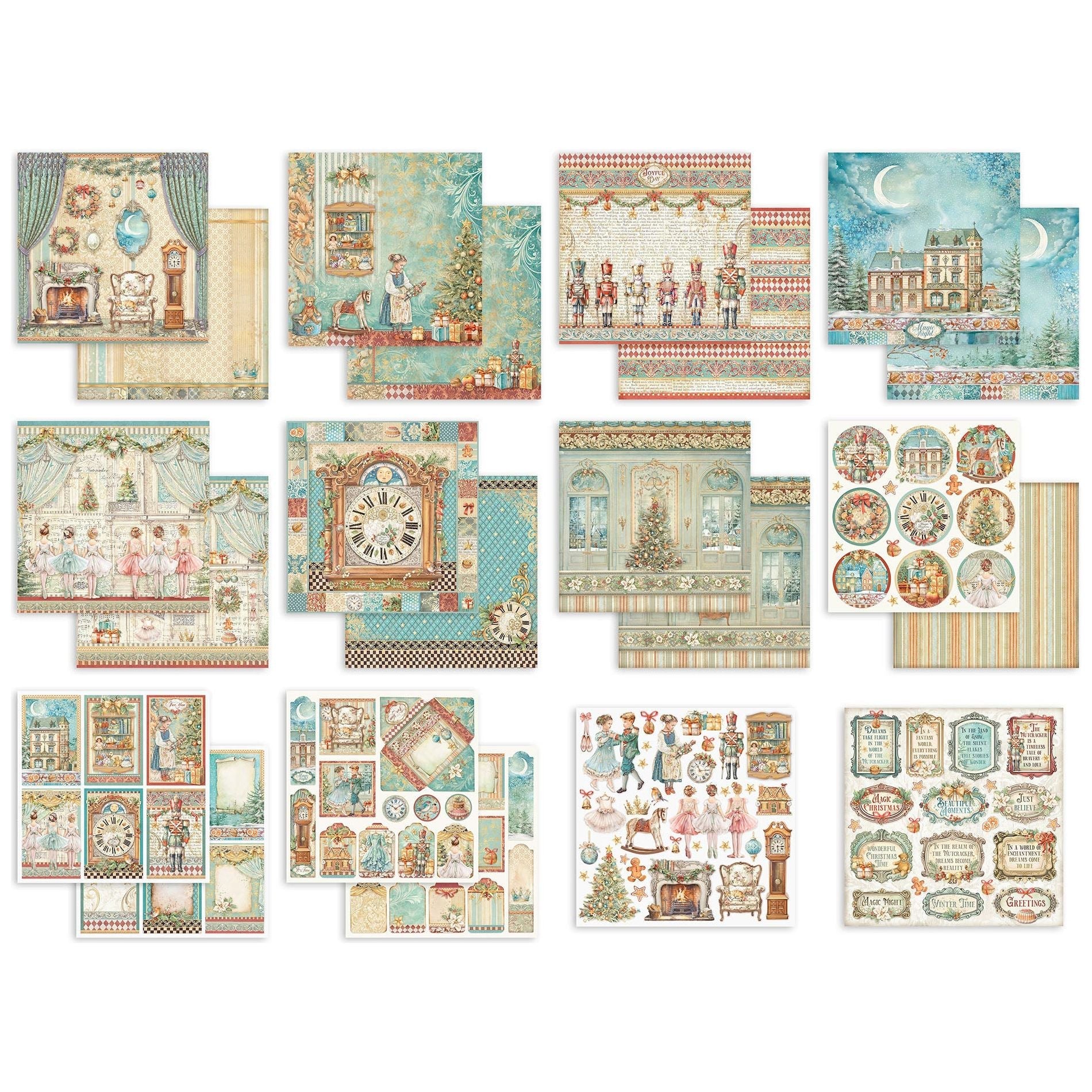 Stamperia The Nutcracker 8x8 Paper sbbs112 pages