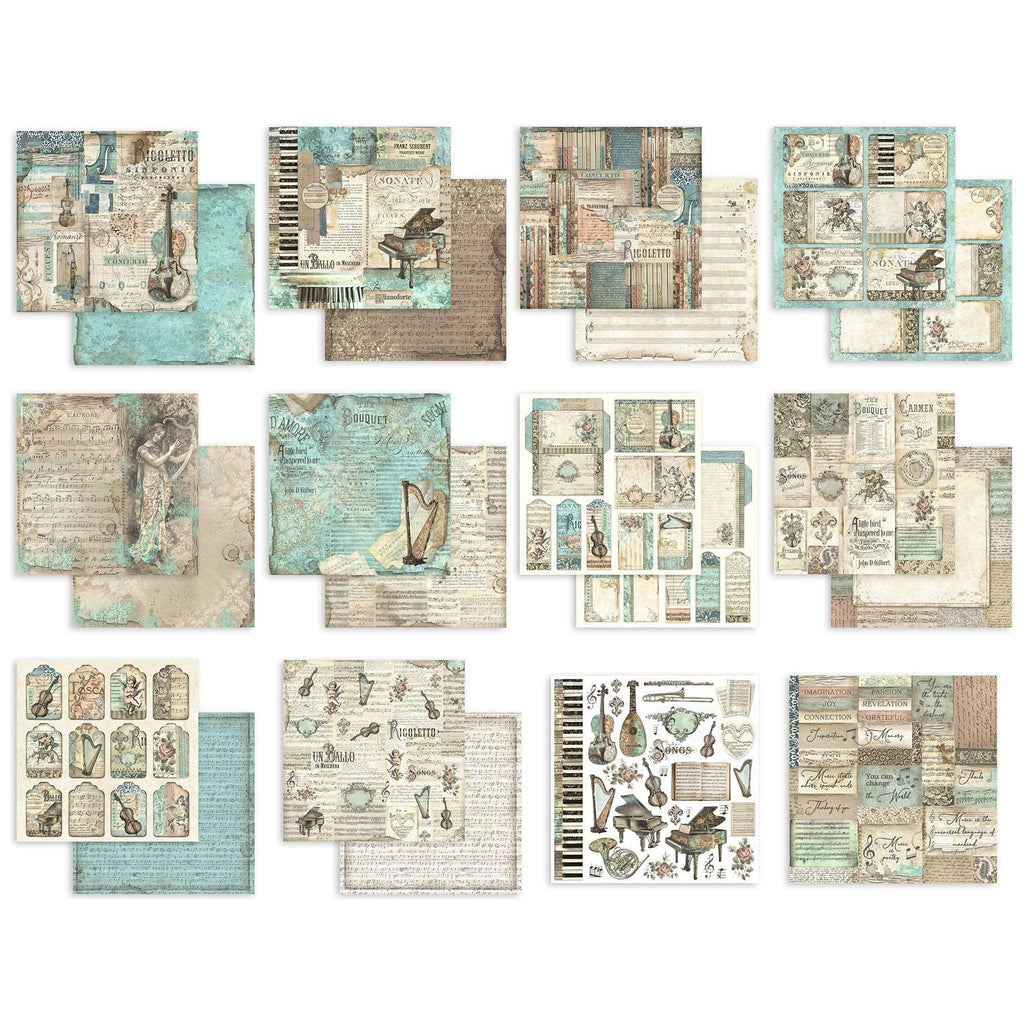 Stamperia Music 8x8 Paper Pack sbbs118