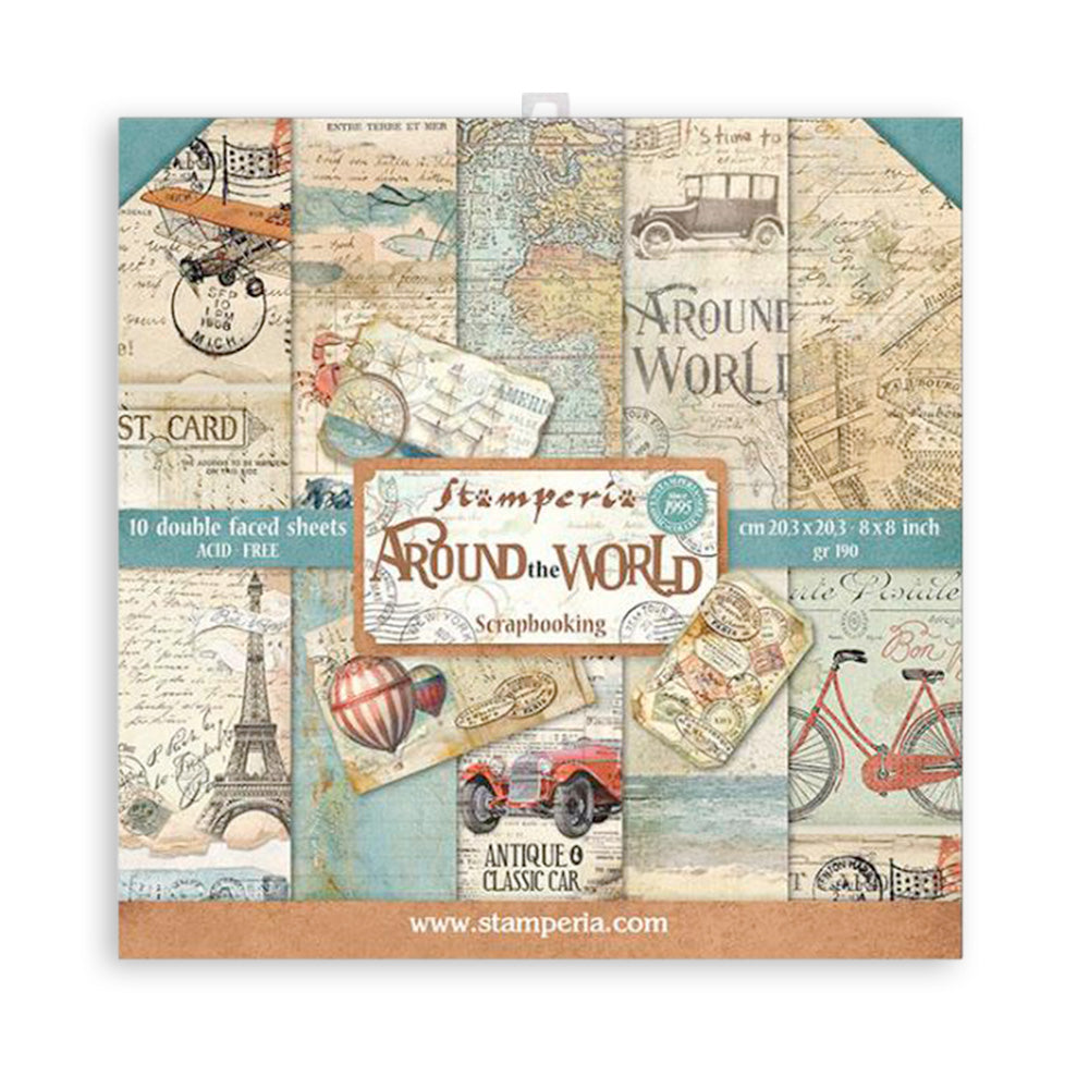 Stamperia Around The World 8x8 Classic Paper sbbs12