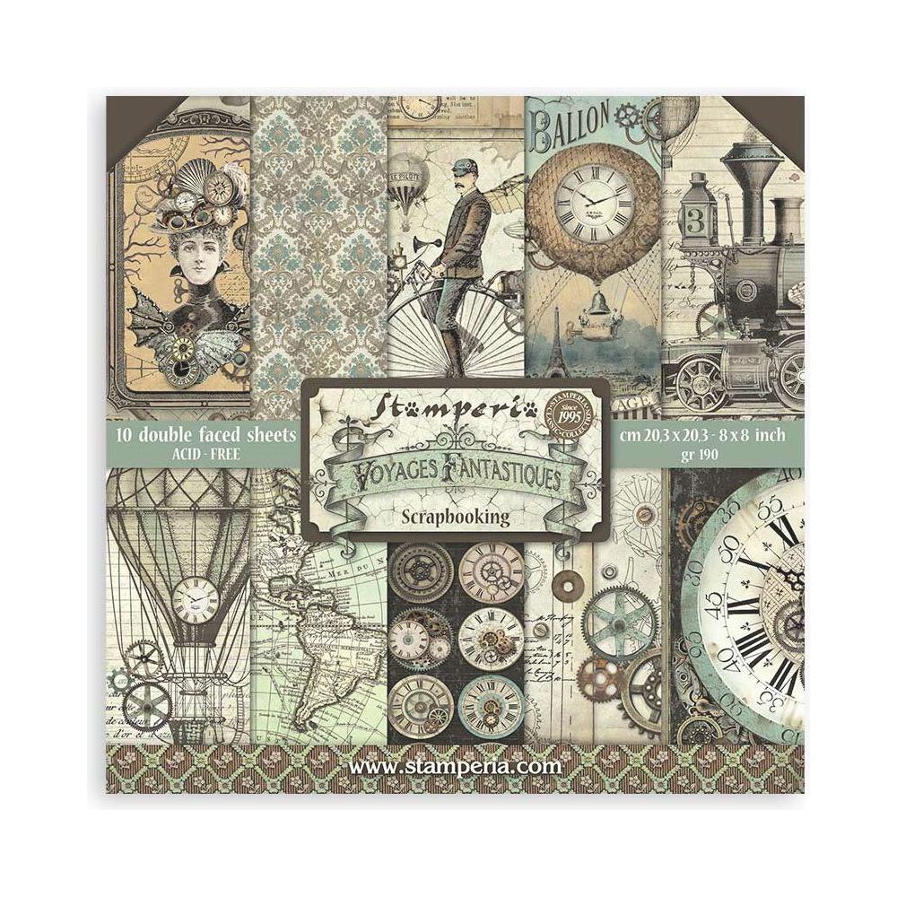 Stamperia Voyages Fantastique 8x8 Paper sbbs30