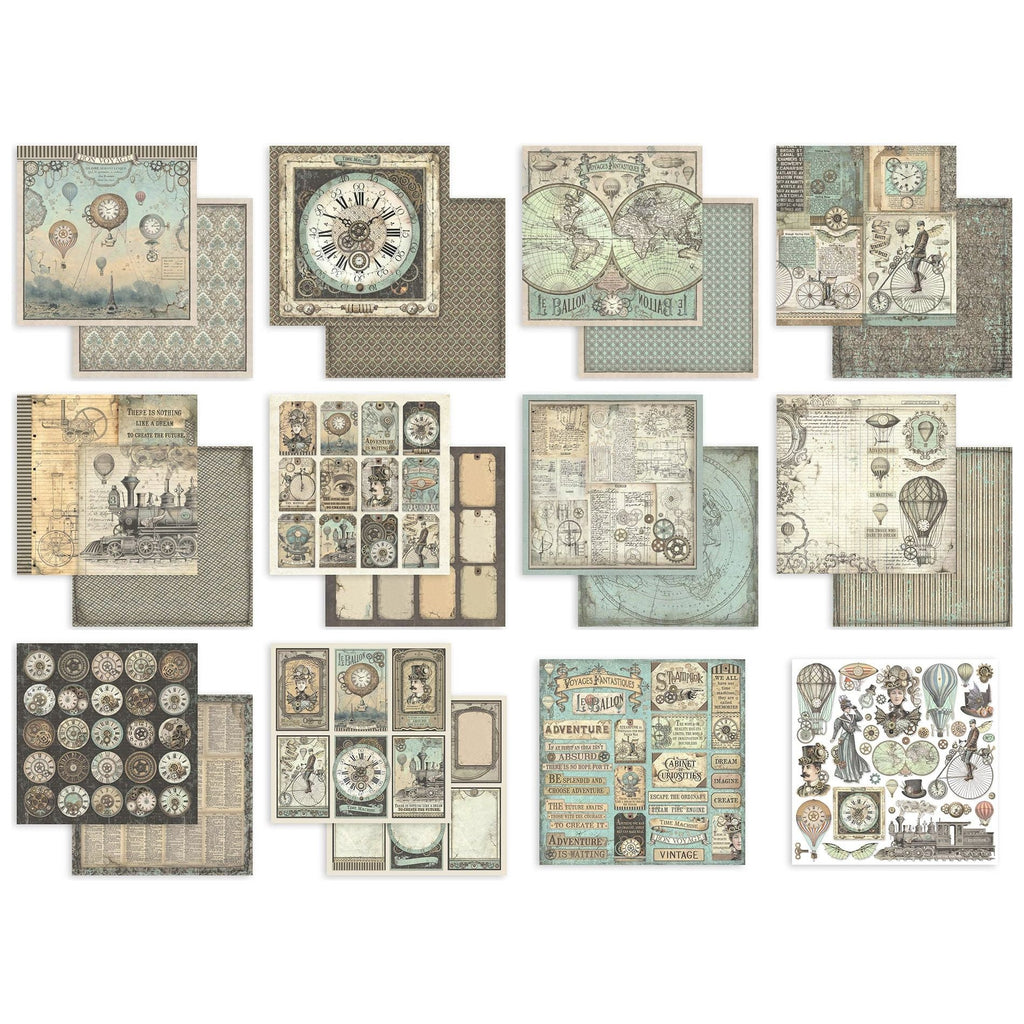 Stamperia Voyages Fantastique 8x8 Paper sbbs30 sheets