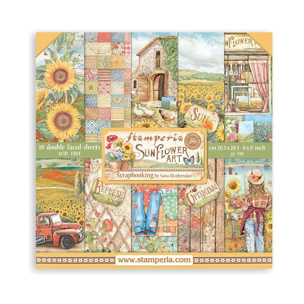 Stamperia Sunflower Art 8x8 Paper sbbs83