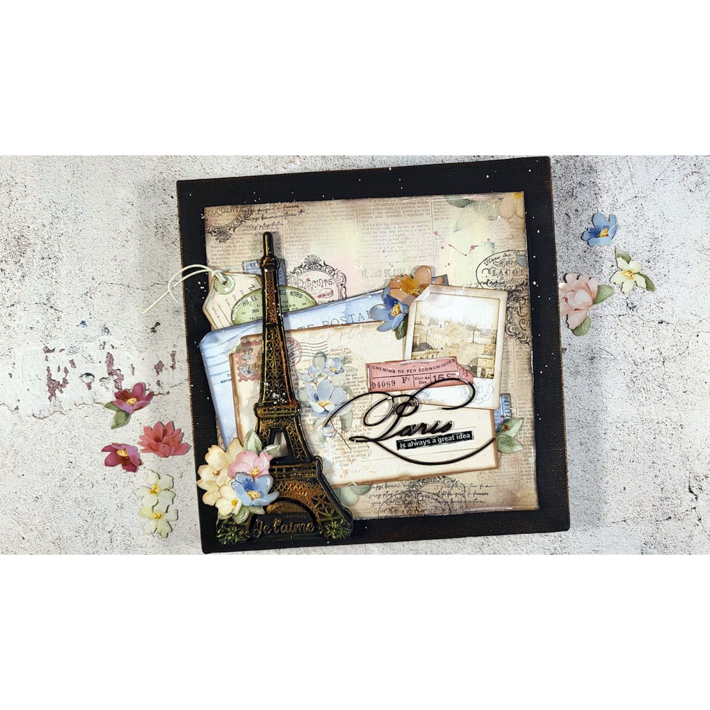 Stamperia Create Happiness Oh La La Collectables sbbv23 paris mixed media art