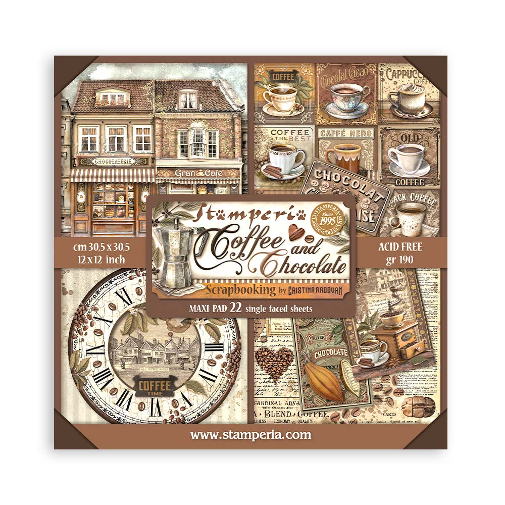Stamperia Coffee & Chocolate 12 x 12 Paper Labels