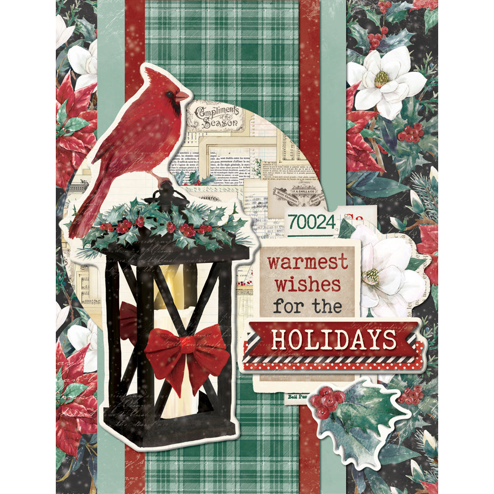 Simple Stories 'Tis The Season Card Kit 20736 Warmest Wishes For the Holidays Card