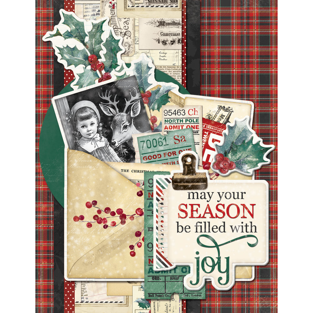 Simple Stories 'Tis The Season Card Kit 20736 May Your Season Be Filled With Joy Card