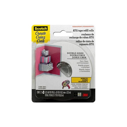 3M Scotch GENERAL PURPOSE 0.25 x 36 yd REFILL Advance Tape Glider Rolls CAT085-R