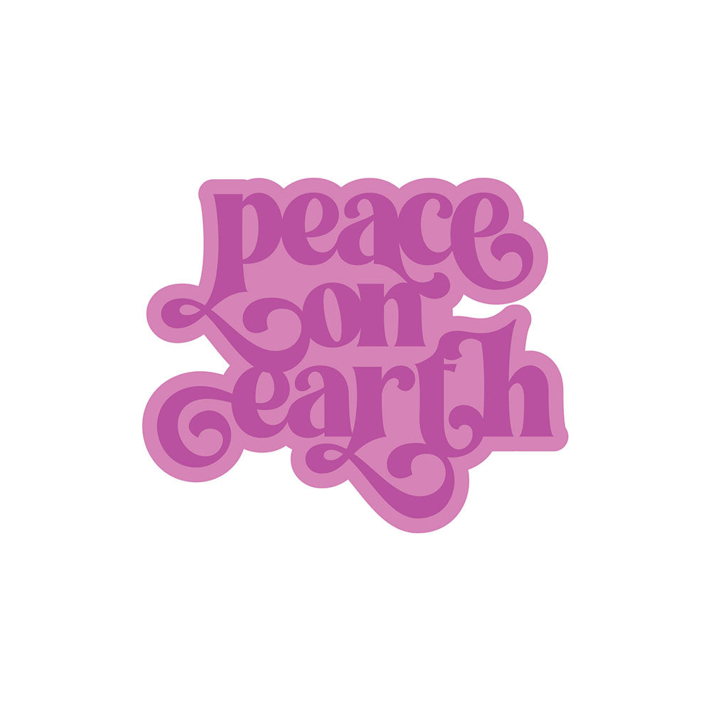 PhotoPlay Peace on Earth Large Phrase And Shadow Dies sis4182 Detailed Product View