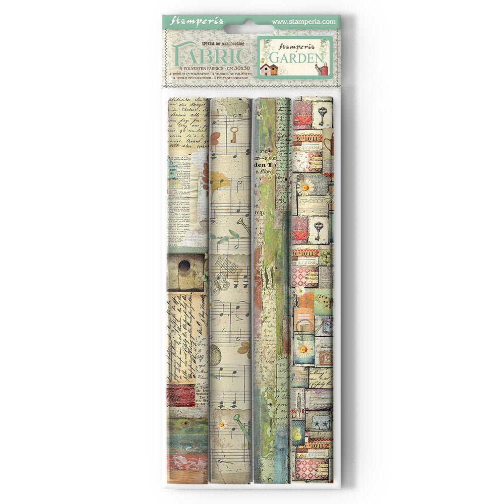 Stamperia Garden 12x12 Fabric Sheets sbplt27