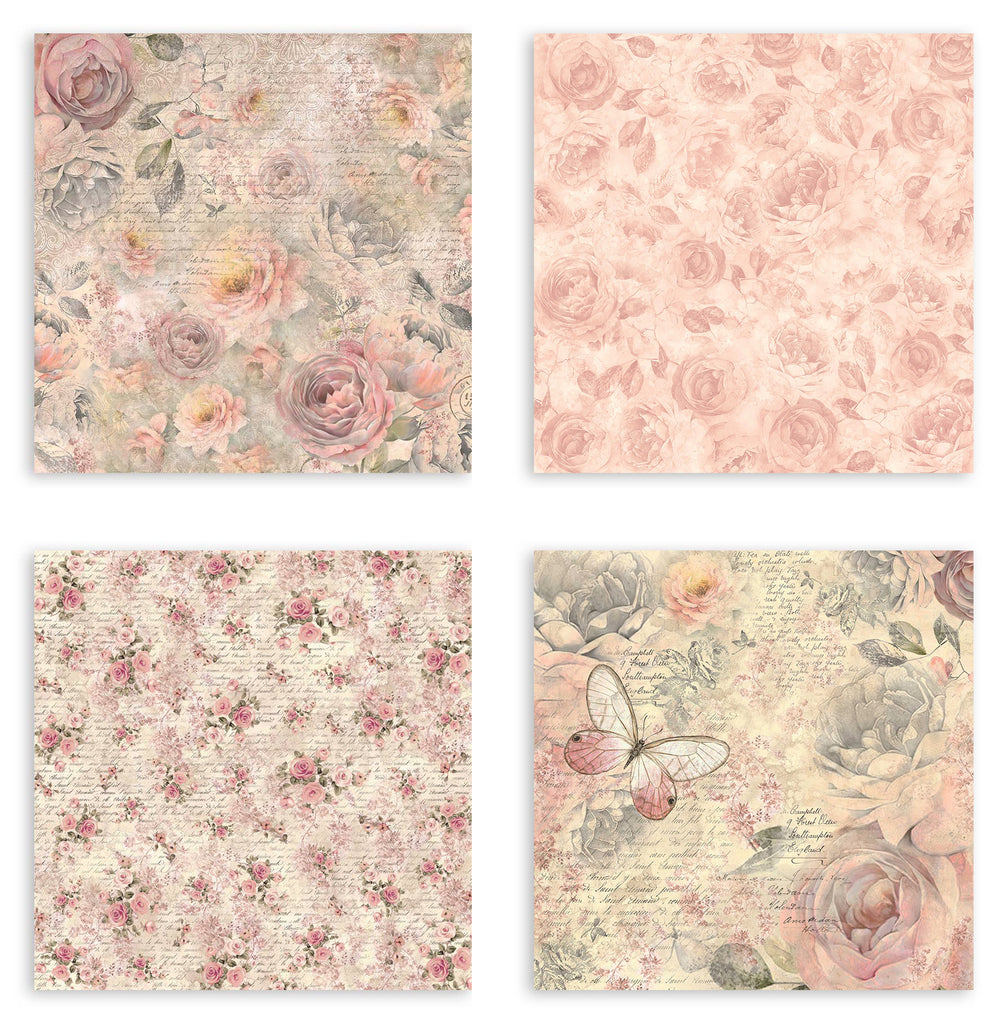 Stamperia Shabby Rose Fabric Sheets sbplt29 pages