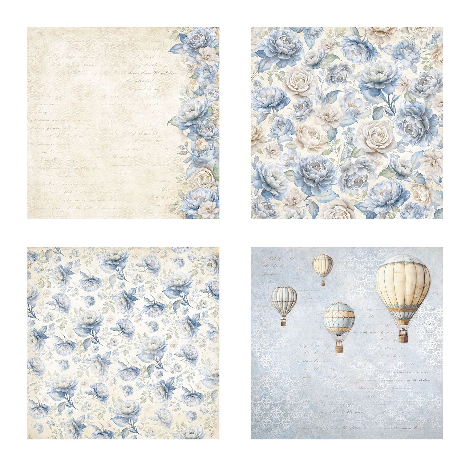 Stamperia Timeless 12x12 Fabric Sheets sbplt46
