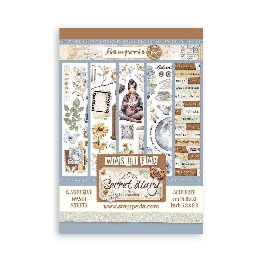 Stamperia Create Happiness Secret Diary Lady Scrapbooking Sheet sbw04