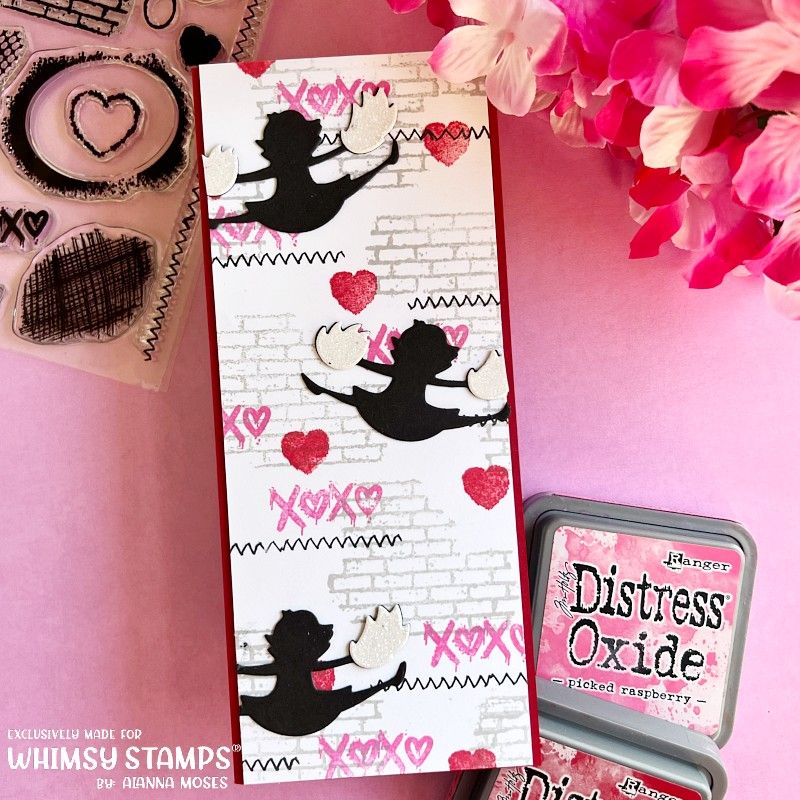 Whimsy Stamps Mixed Media Bits Clear Stamps CWSD318a jump high
