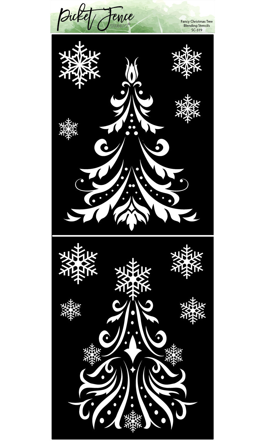 Picket Fence Studios - Slim Line Tall Christmas Tree Stencil